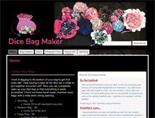 Tablet Screenshot of dicebagmaker.com